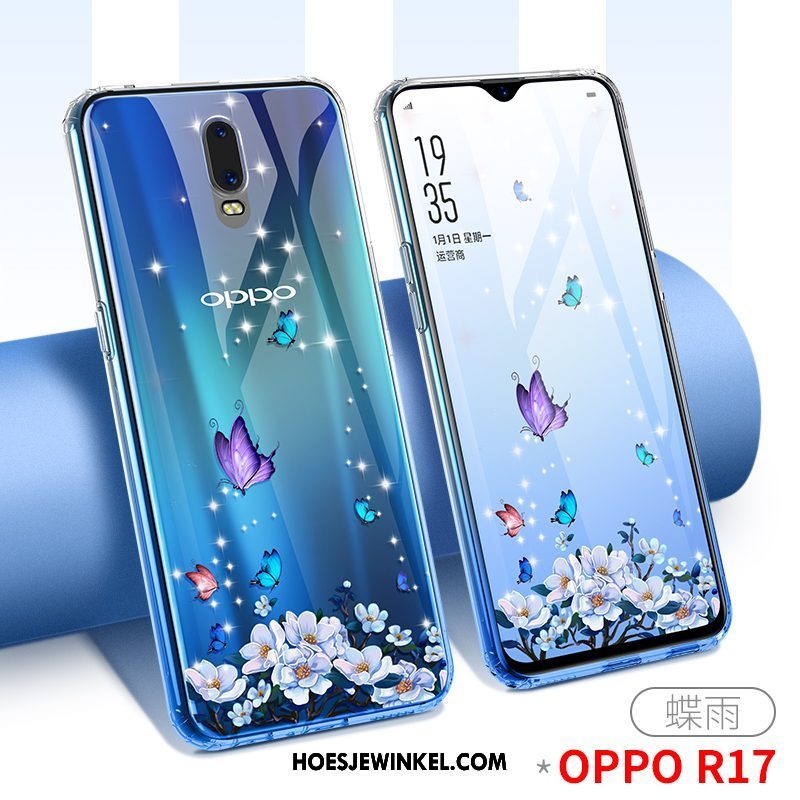 Oppo R17 Hoesje Net Red Nieuw Doorzichtig, Oppo R17 Hoesje Blauw Persoonlijk