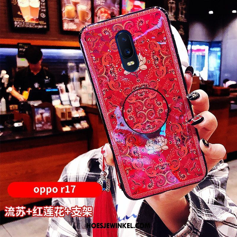 Oppo R17 Hoesje Paleis Scheppend Rood, Oppo R17 Hoesje Hoes Net Red