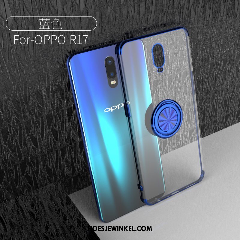 Oppo R17 Hoesje Persoonlijk Blauw Siliconen, Oppo R17 Hoesje Trendy Merk All Inclusive