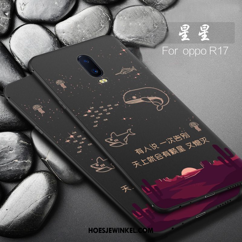 Oppo R17 Hoesje Scheppend Zwart Nieuw, Oppo R17 Hoesje Anti-fall Koel