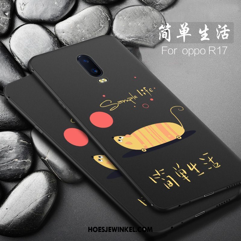 Oppo R17 Hoesje Scheppend Zwart Nieuw, Oppo R17 Hoesje Anti-fall Koel