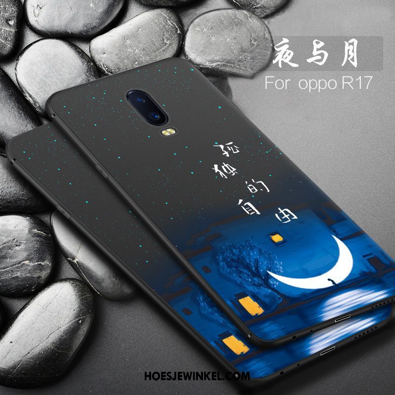 Oppo R17 Hoesje Scheppend Zwart Nieuw, Oppo R17 Hoesje Anti-fall Koel