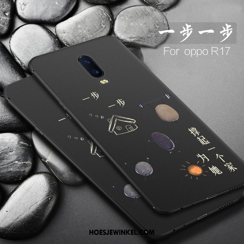 Oppo R17 Hoesje Scheppend Zwart Nieuw, Oppo R17 Hoesje Anti-fall Koel