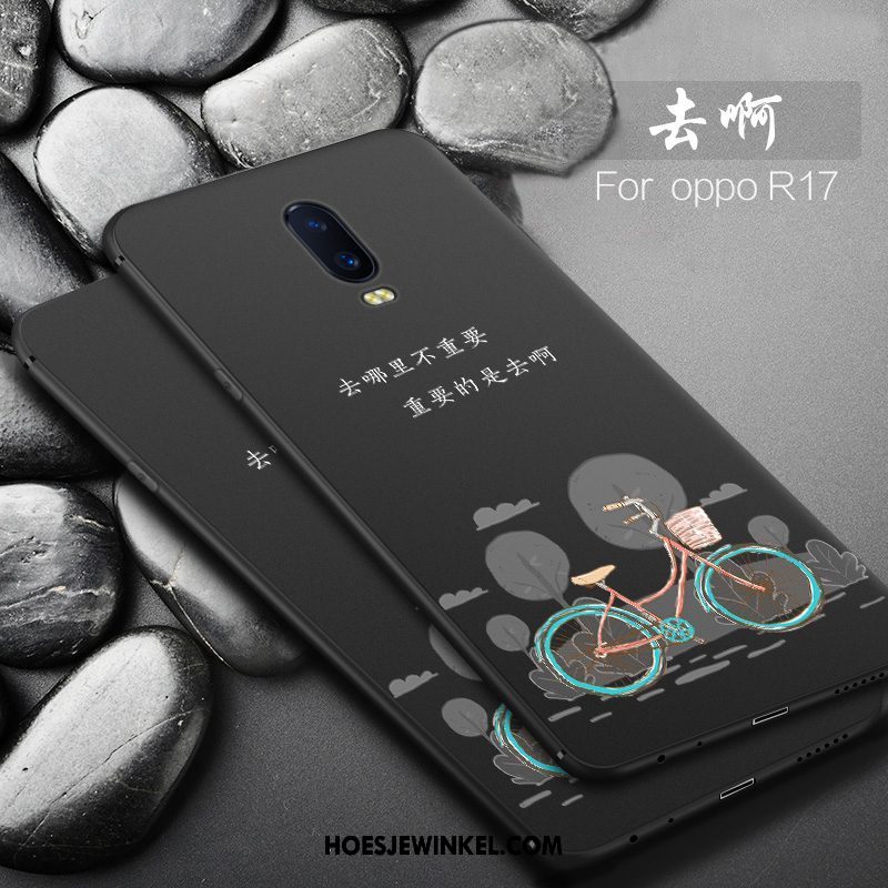 Oppo R17 Hoesje Scheppend Zwart Nieuw, Oppo R17 Hoesje Anti-fall Koel