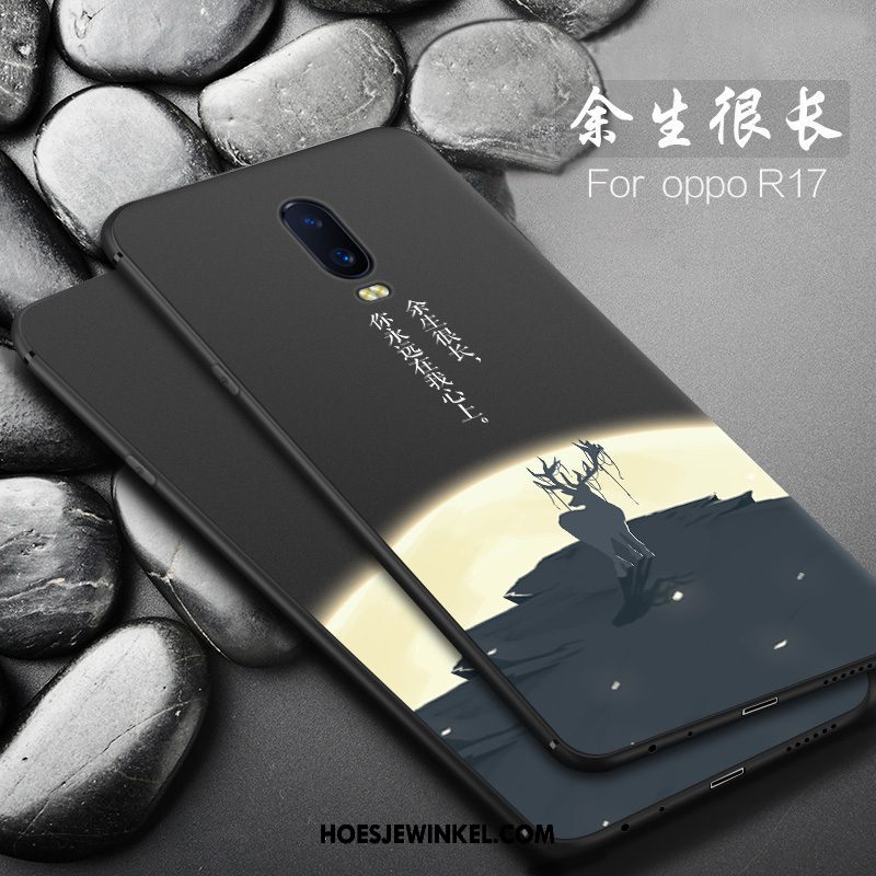 Oppo R17 Hoesje Scheppend Zwart Nieuw, Oppo R17 Hoesje Anti-fall Koel