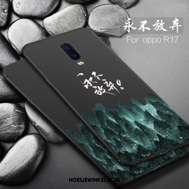 Oppo R17 Hoesje Scheppend Zwart Nieuw, Oppo R17 Hoesje Anti-fall Koel