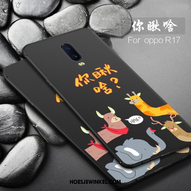 Oppo R17 Hoesje Scheppend Zwart Nieuw, Oppo R17 Hoesje Anti-fall Koel