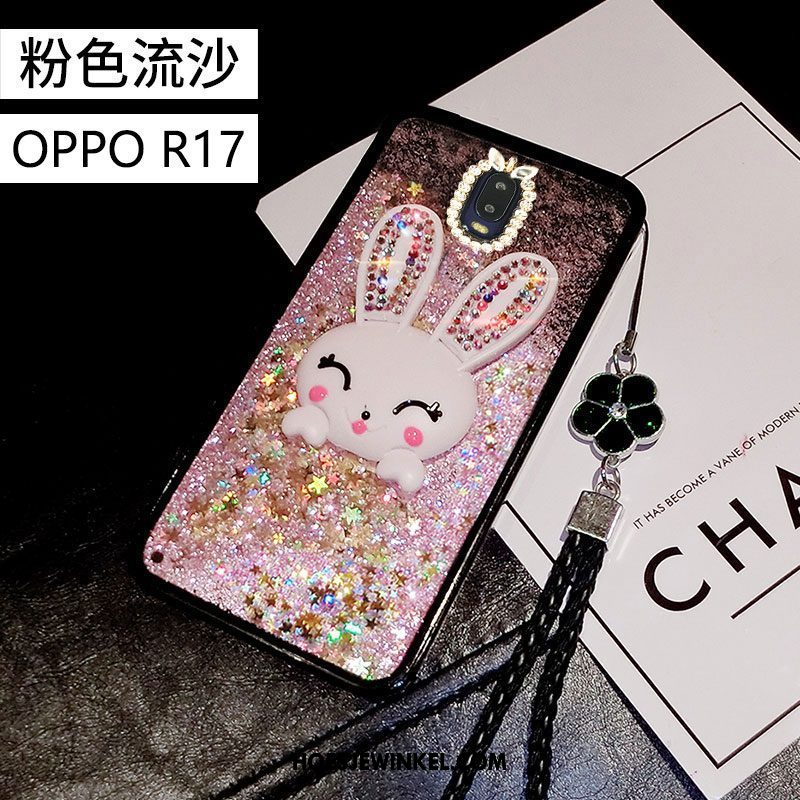 Oppo R17 Hoesje Siliconen Hanger Drijfzand, Oppo R17 Hoesje Trend Persoonlijk