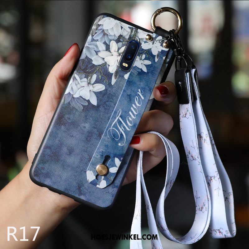 Oppo R17 Hoesje Zacht Mobiele Telefoon Anti-fall, Oppo R17 Hoesje Siliconen Blauw