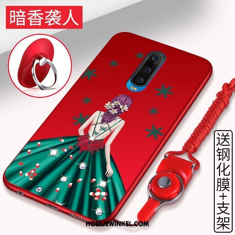 Oppo R17 Pro Hoesje All Inclusive Rood Mobiele Telefoon, Oppo R17 Pro Hoesje Bescherming Anti-fall