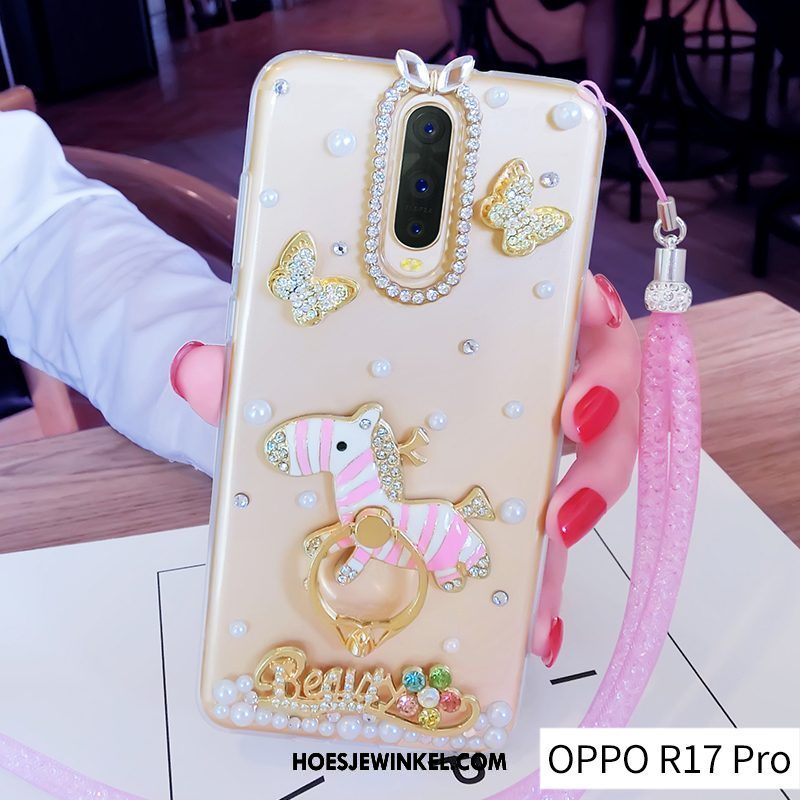 Oppo R17 Pro Hoesje Bescherming Doorzichtig Ring, Oppo R17 Pro Hoesje Siliconen Trend