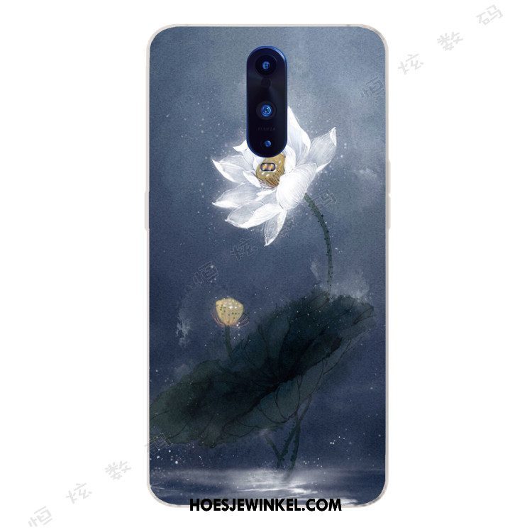 Oppo R17 Pro Hoesje Chinese Stijl Groen Hoes, Oppo R17 Pro Hoesje Siliconen Anti-fall