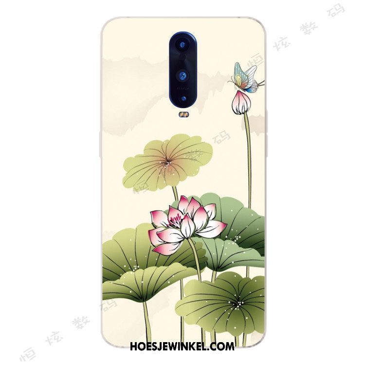 Oppo R17 Pro Hoesje Chinese Stijl Groen Hoes, Oppo R17 Pro Hoesje Siliconen Anti-fall