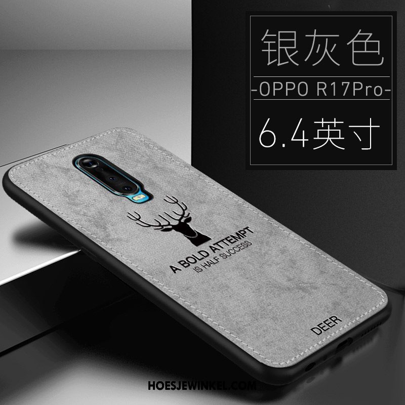 Oppo R17 Pro Hoesje Dun Grijs Anti-fall, Oppo R17 Pro Hoesje Hard Mobiele Telefoon