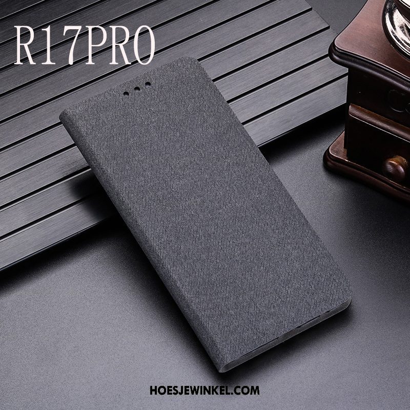 Oppo R17 Pro Hoesje Hoes Anti-fall Mobiele Telefoon, Oppo R17 Pro Hoesje Bescherming Folio Braun