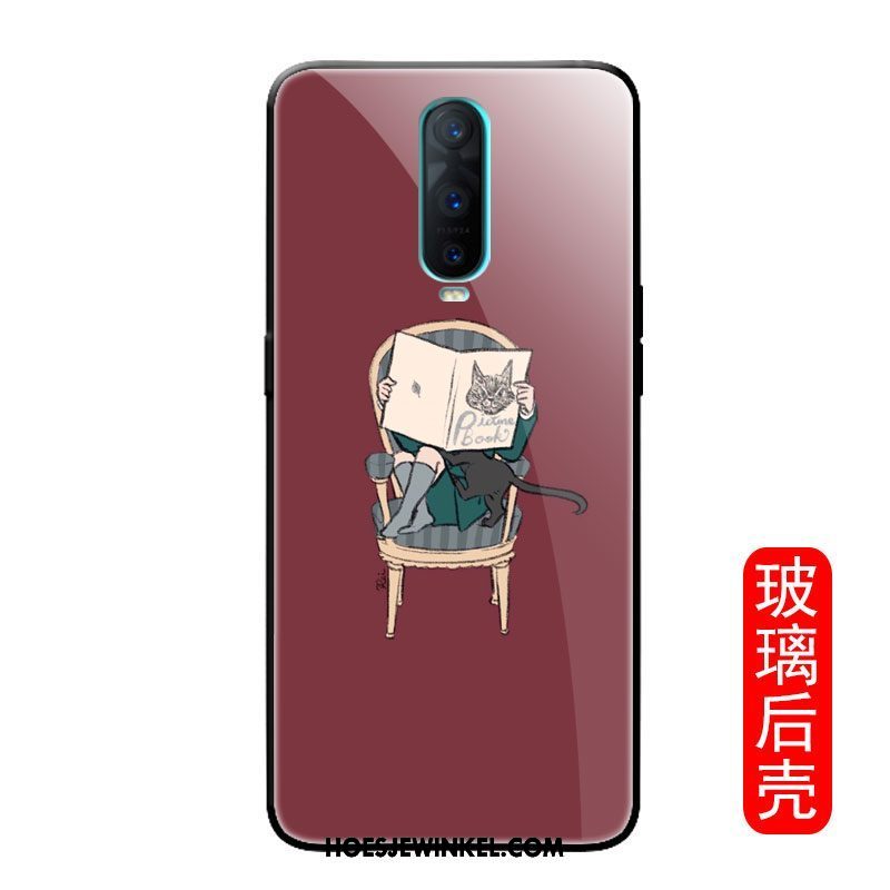 Oppo R17 Pro Hoesje Rood Spiegel Net Red, Oppo R17 Pro Hoesje Persoonlijk Mobiele Telefoon