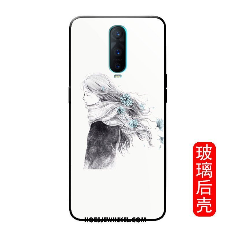 Oppo R17 Pro Hoesje Scheppend Wit Wind, Oppo R17 Pro Hoesje Trendy Merk Glas