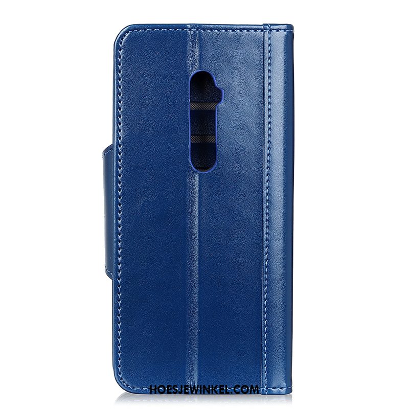 Oppo Reno 10x Zoom Hoesje Portemonnee Bescherming Leren Etui, Oppo Reno 10x Zoom Hoesje Mobiele Telefoon Rood