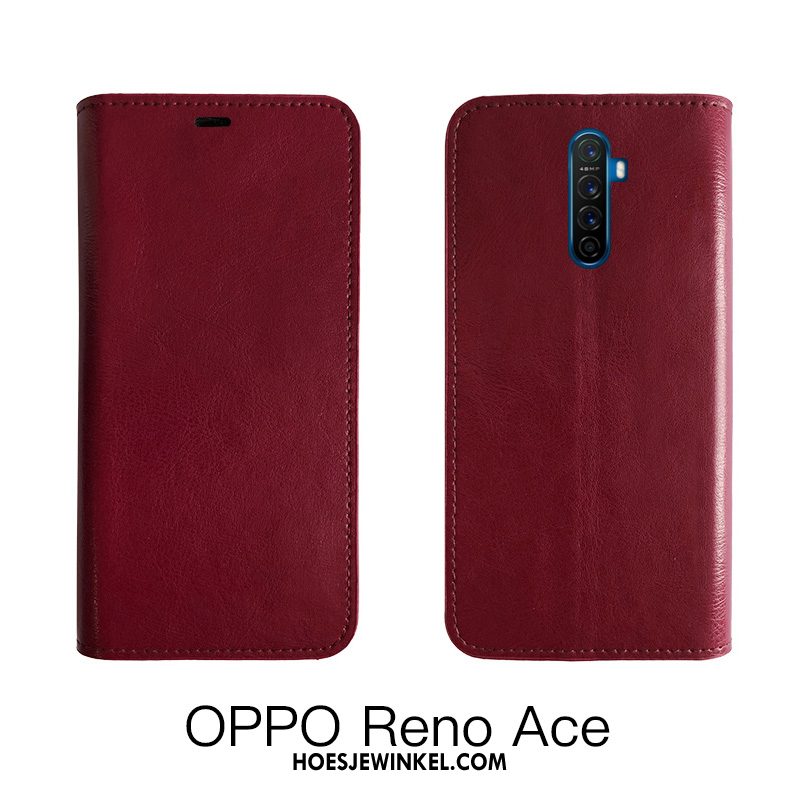 Oppo Reno 2 Hoesje Bescherming Zwart Koe, Oppo Reno 2 Hoesje All Inclusive Folio