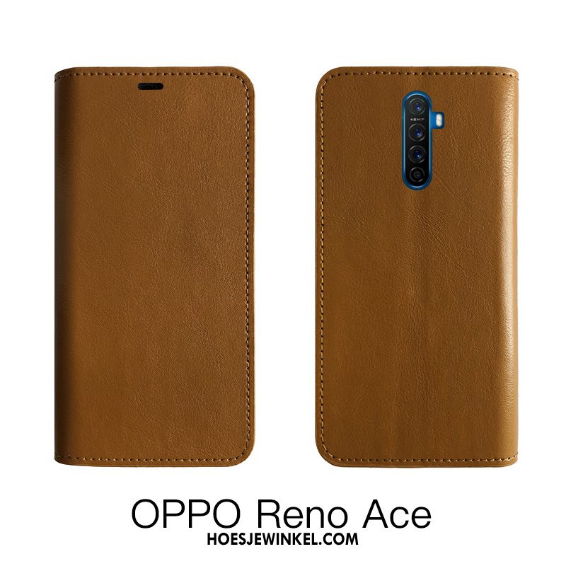 Oppo Reno 2 Hoesje Bescherming Zwart Koe, Oppo Reno 2 Hoesje All Inclusive Folio