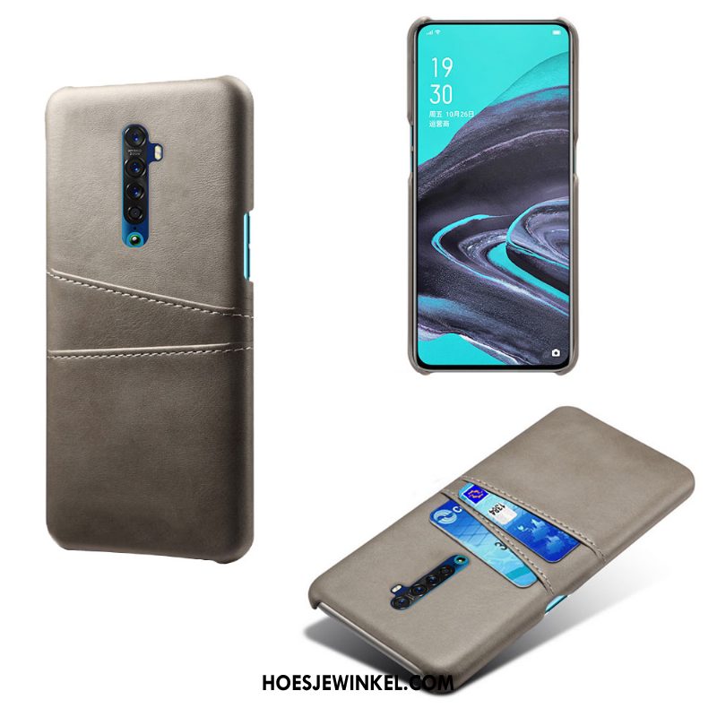 Oppo Reno 2 Hoesje Diepe Kleur Kwaliteit Kaart, Oppo Reno 2 Hoesje Hoes Mobiele Telefoon Braun