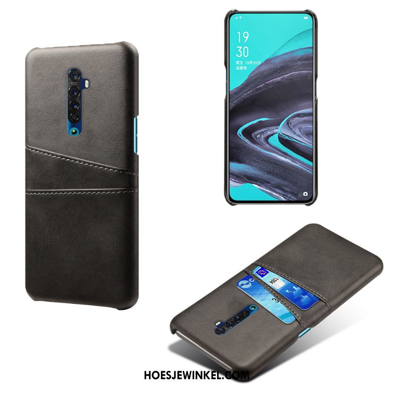 Oppo Reno 2 Hoesje Diepe Kleur Kwaliteit Kaart, Oppo Reno 2 Hoesje Hoes Mobiele Telefoon Braun