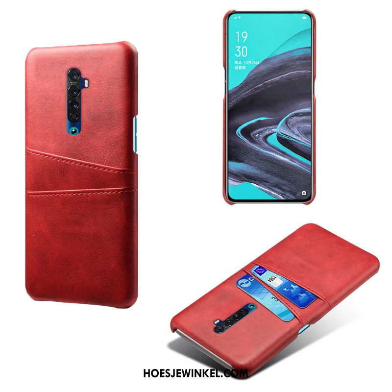 Oppo Reno 2 Hoesje Diepe Kleur Kwaliteit Kaart, Oppo Reno 2 Hoesje Hoes Mobiele Telefoon Braun