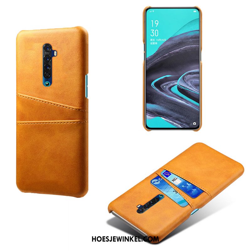 Oppo Reno 2 Hoesje Diepe Kleur Kwaliteit Kaart, Oppo Reno 2 Hoesje Hoes Mobiele Telefoon Braun