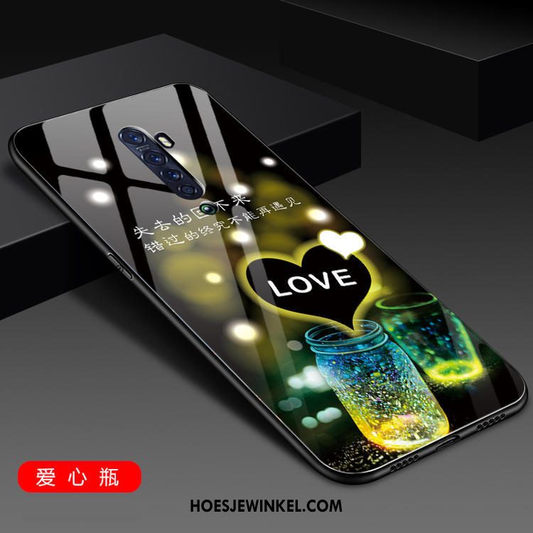 Oppo Reno 2 Hoesje Hoes Siliconen Trend, Oppo Reno 2 Hoesje Glas All Inclusive