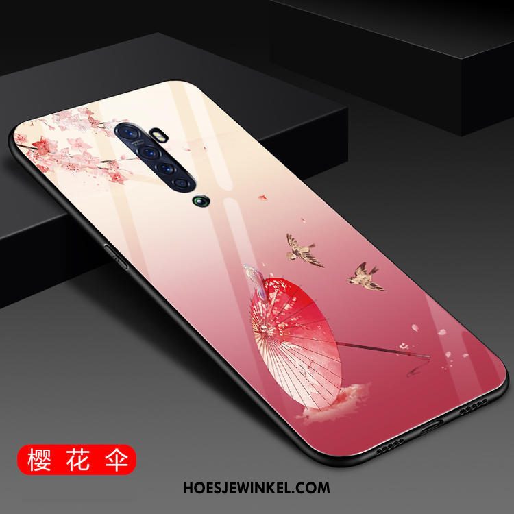 Oppo Reno 2 Hoesje Hoes Siliconen Trend, Oppo Reno 2 Hoesje Glas All Inclusive