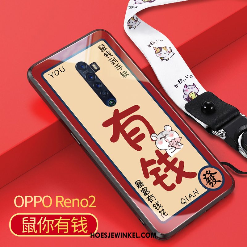 Oppo Reno 2 Hoesje Mobiele Telefoon Hoes Hanger, Oppo Reno 2 Hoesje Rat Tempereren