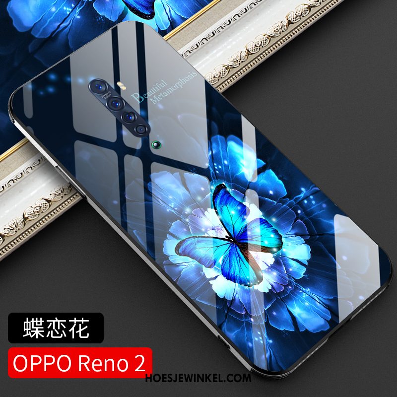 Oppo Reno 2 Hoesje Nieuw Spiegel Glas, Oppo Reno 2 Hoesje Trendy Merk All Inclusive