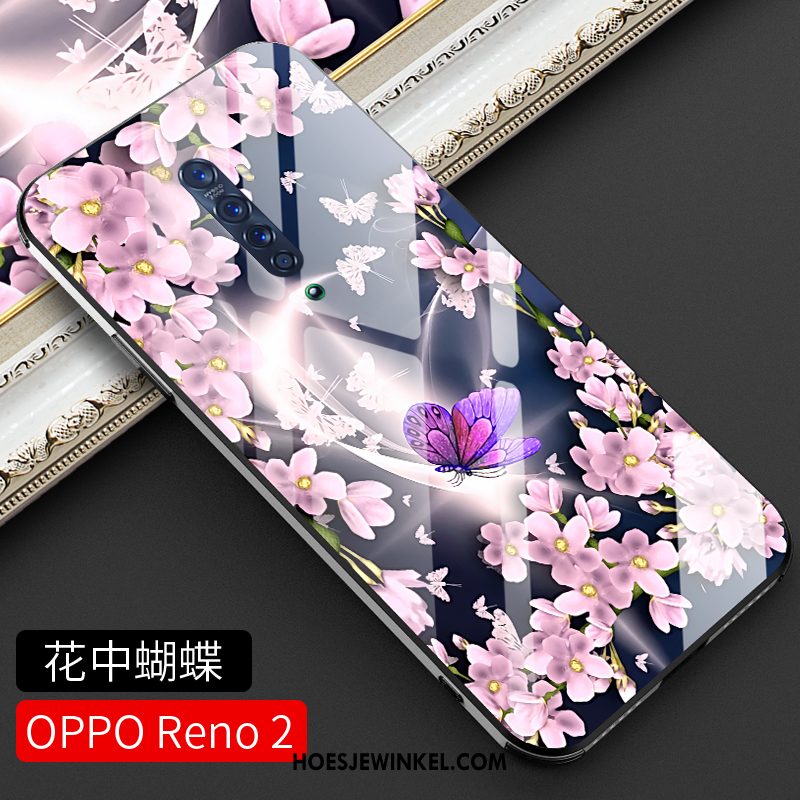 Oppo Reno 2 Hoesje Nieuw Spiegel Glas, Oppo Reno 2 Hoesje Trendy Merk All Inclusive