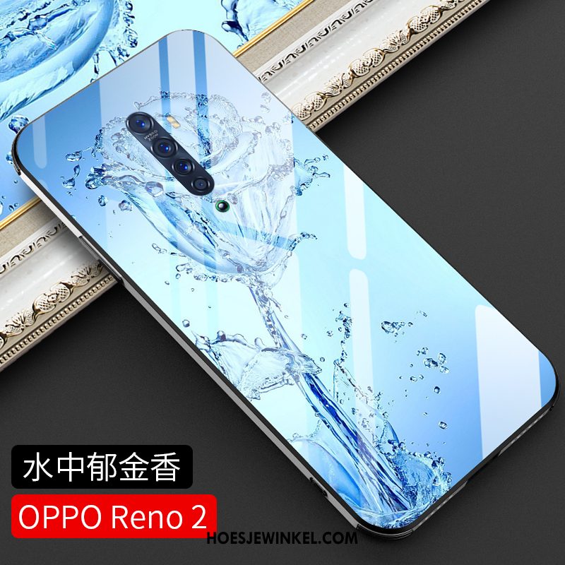 Oppo Reno 2 Hoesje Nieuw Spiegel Glas, Oppo Reno 2 Hoesje Trendy Merk All Inclusive