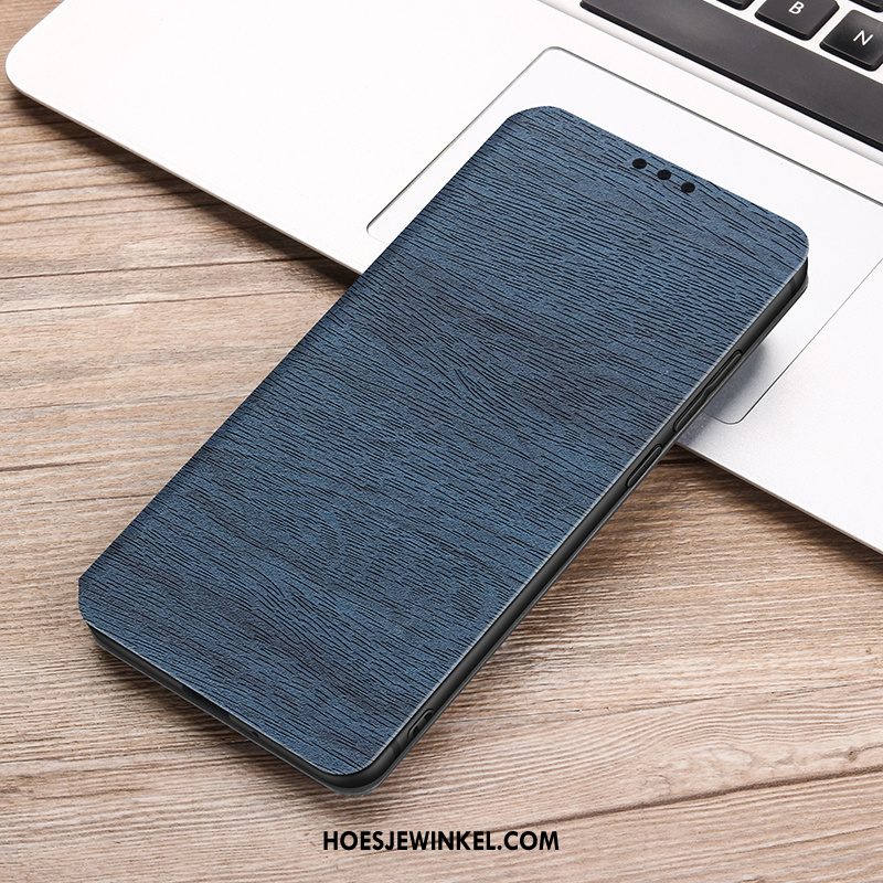 Oppo Reno 2 Hoesje Rood Anti-fall Zwart, Oppo Reno 2 Hoesje Mobiele Telefoon Leren Etui