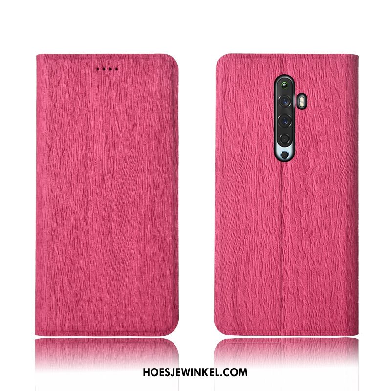 Oppo Reno 2 Z Hoesje Boom All Inclusive Hoes, Oppo Reno 2 Z Hoesje Leren Etui Mobiele Telefoon Braun