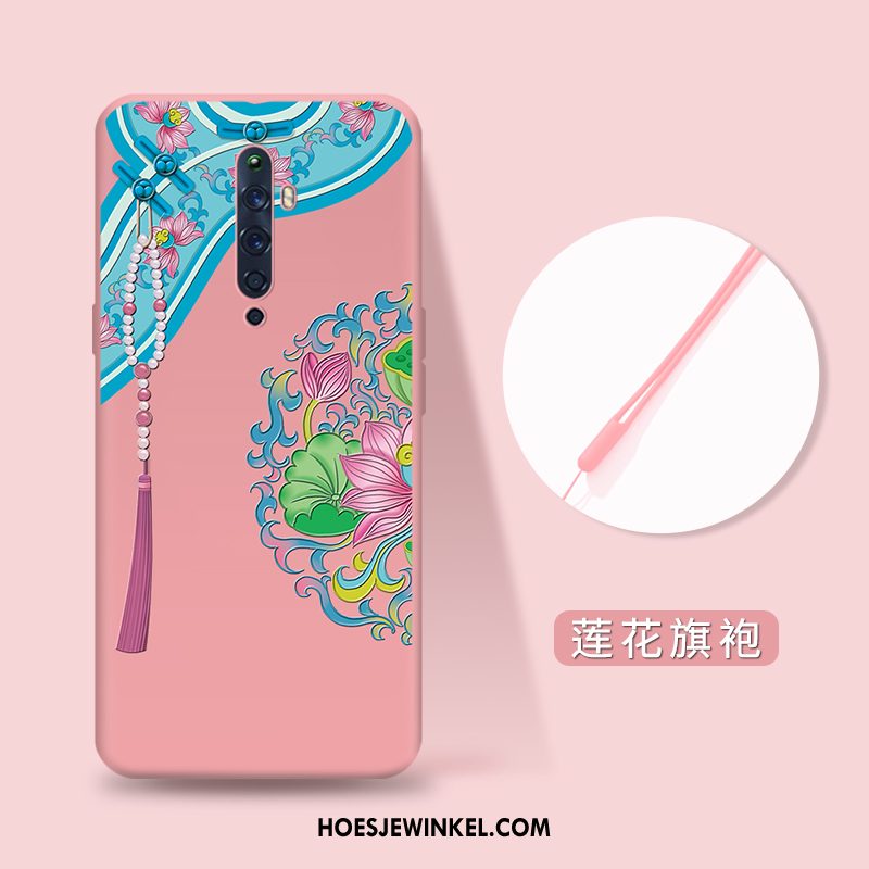 Oppo Reno 2 Z Hoesje Hoes Wind Rood, Oppo Reno 2 Z Hoesje Bescherming Reliëf