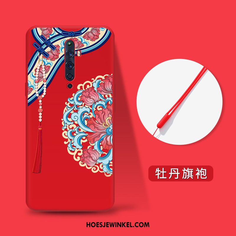 Oppo Reno 2 Z Hoesje Hoes Wind Rood, Oppo Reno 2 Z Hoesje Bescherming Reliëf