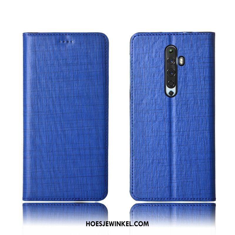 Oppo Reno 2 Z Hoesje Leren Etui Clamshell Anti-fall, Oppo Reno 2 Z Hoesje Mobiele Telefoon All Inclusive