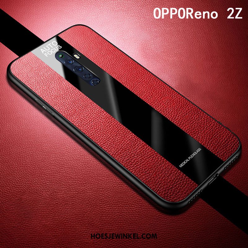 Oppo Reno 2 Z Hoesje Mobiele Telefoon Net Red Hoes, Oppo Reno 2 Z Hoesje Tempereren All Inclusive