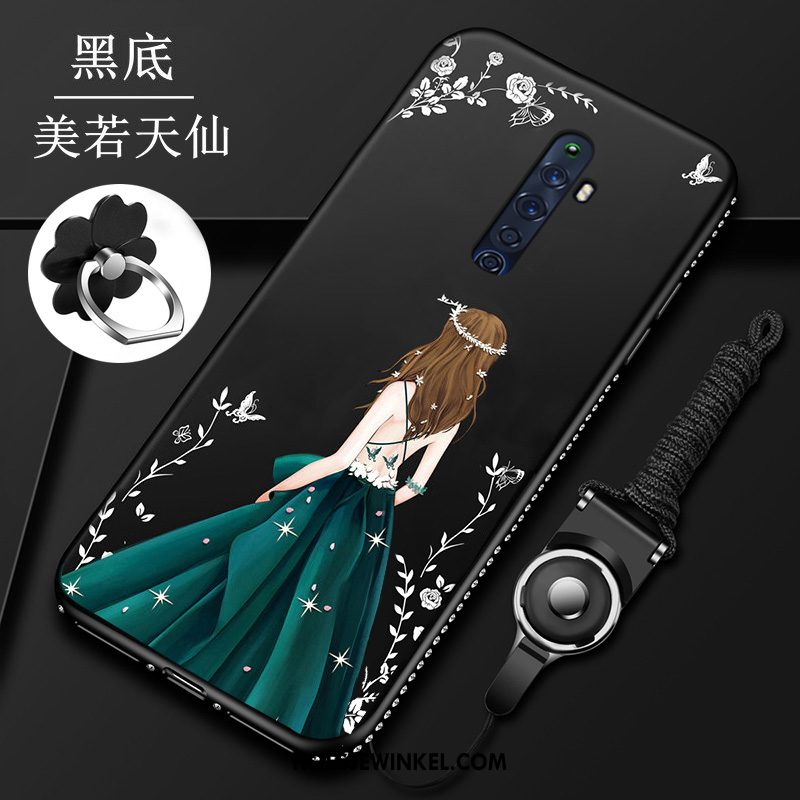 Oppo Reno 2 Z Hoesje Net Red Schrobben Anti-fall, Oppo Reno 2 Z Hoesje Ondersteuning Skärmskydd