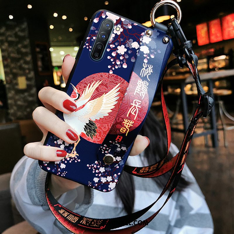 Oppo Reno 3 Hoesje Hanger Hoes Bescherming, Oppo Reno 3 Hoesje Anti-fall Rood