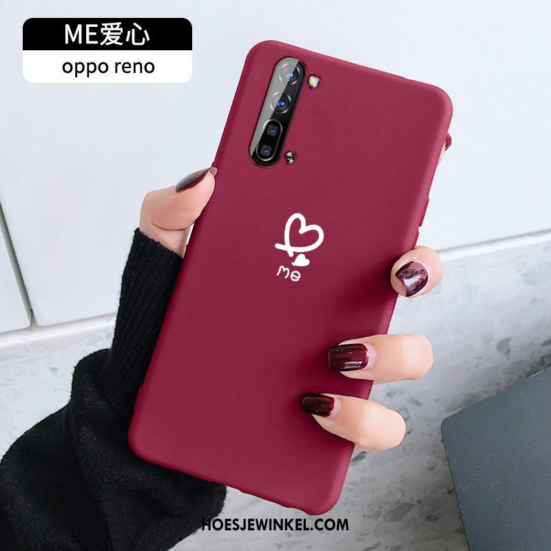 Oppo Reno 3 Hoesje Hoes Net Red Zacht, Oppo Reno 3 Hoesje Anti-fall Trendy Merk