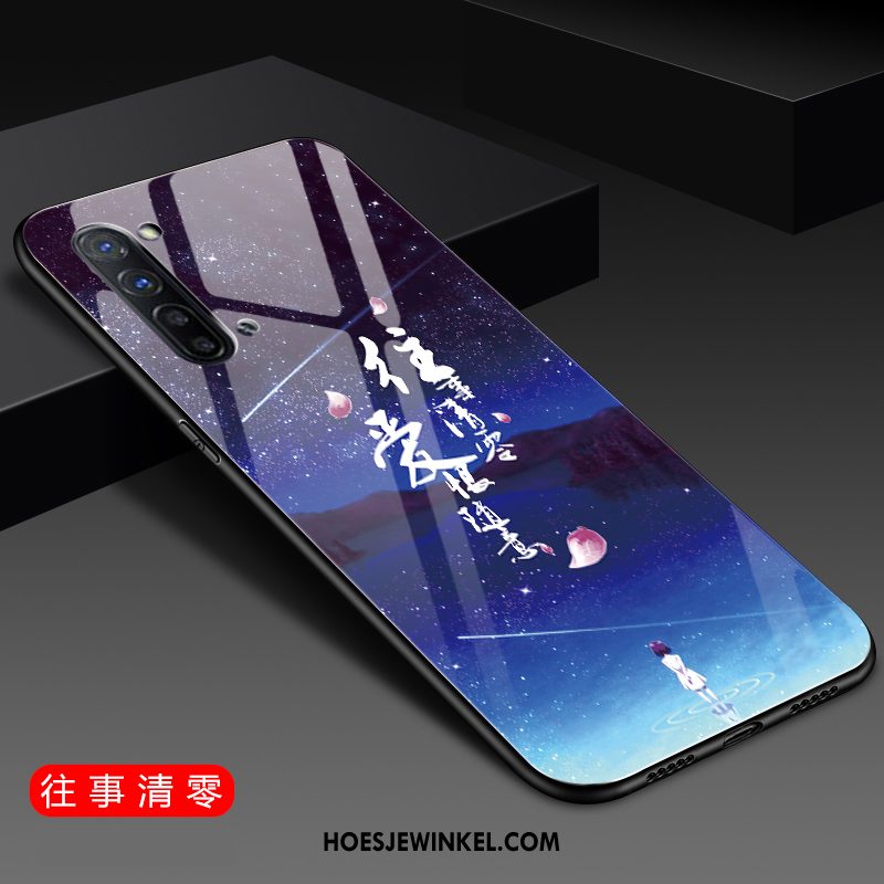 Oppo Reno 3 Hoesje Persoonlijk Scheppend Purper, Oppo Reno 3 Hoesje Hoes Anti-fall