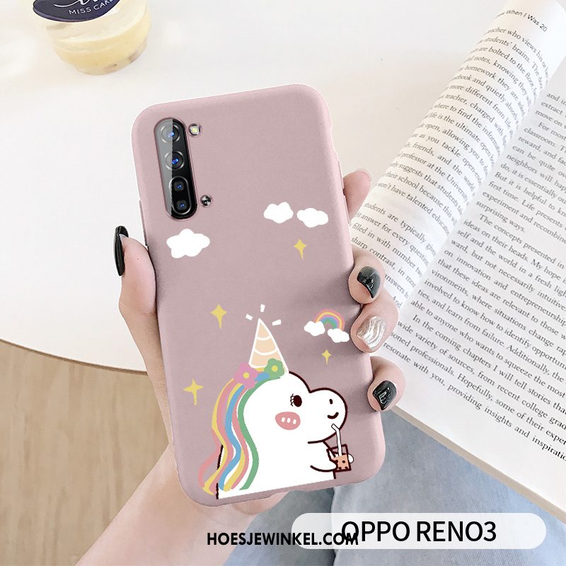 Oppo Reno 3 Hoesje Persoonlijk Siliconen Scheppend, Oppo Reno 3 Hoesje Zacht Anti-fall