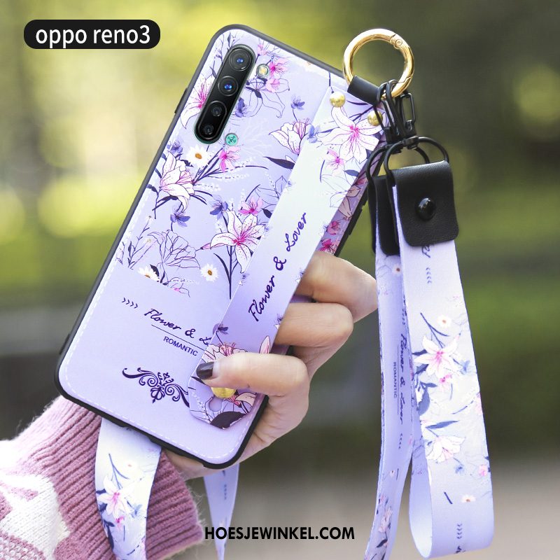 Oppo Reno 3 Hoesje Scheppend Bescherming Schrobben, Oppo Reno 3 Hoesje Wind Persoonlijk