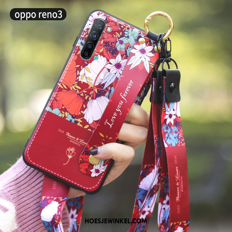 Oppo Reno 3 Hoesje Scheppend Bescherming Schrobben, Oppo Reno 3 Hoesje Wind Persoonlijk