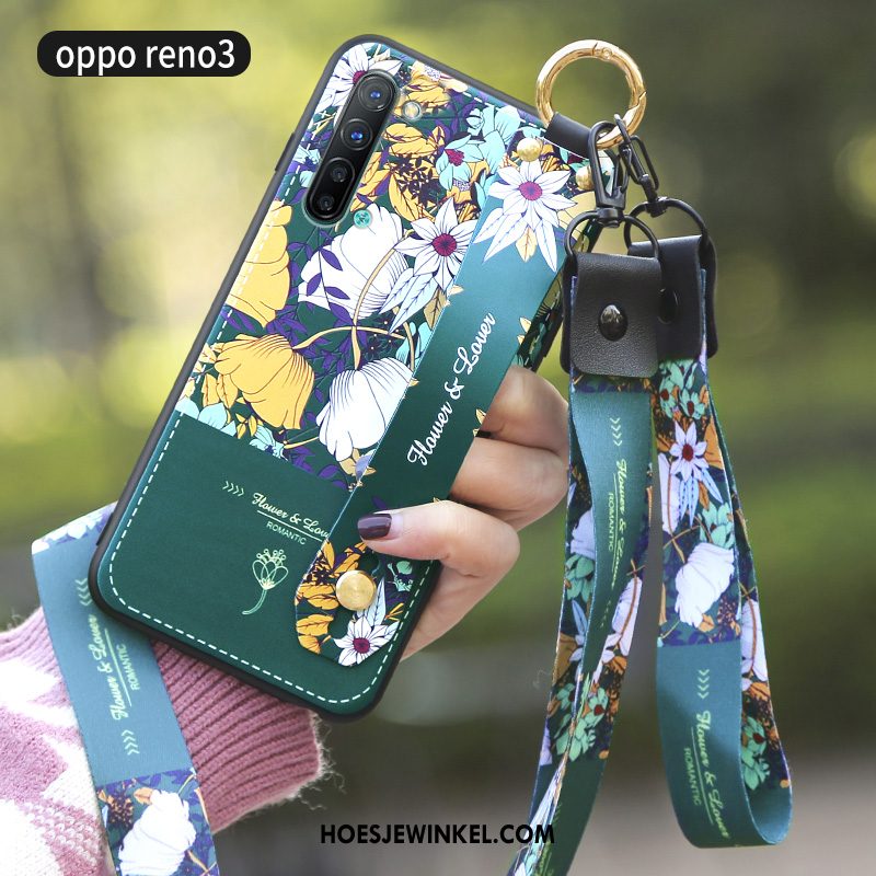 Oppo Reno 3 Hoesje Scheppend Bescherming Schrobben, Oppo Reno 3 Hoesje Wind Persoonlijk