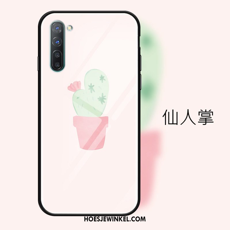 Oppo Reno 3 Hoesje Spotprent Glas Aardbei, Oppo Reno 3 Hoesje Bescherming Mobiele Telefoon