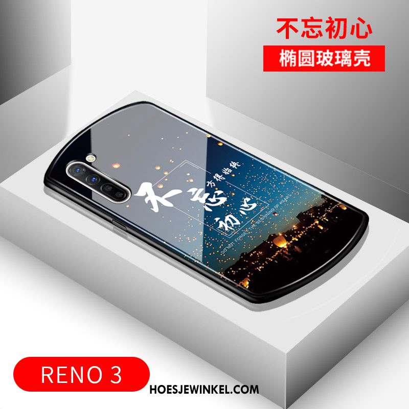 Oppo Reno 3 Hoesje Zwart Mobiele Telefoon High End, Oppo Reno 3 Hoesje Hoes Anti-fall